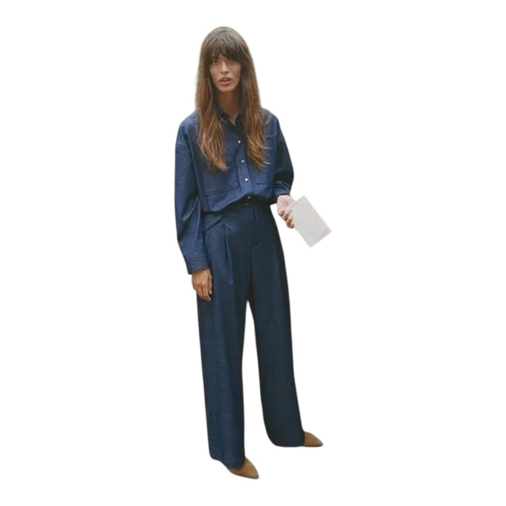 Zara Women's Dark Blue Jean Jacket - Picture 4 of 5